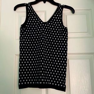 black & white polka dot undershirt cami shape wear size LP